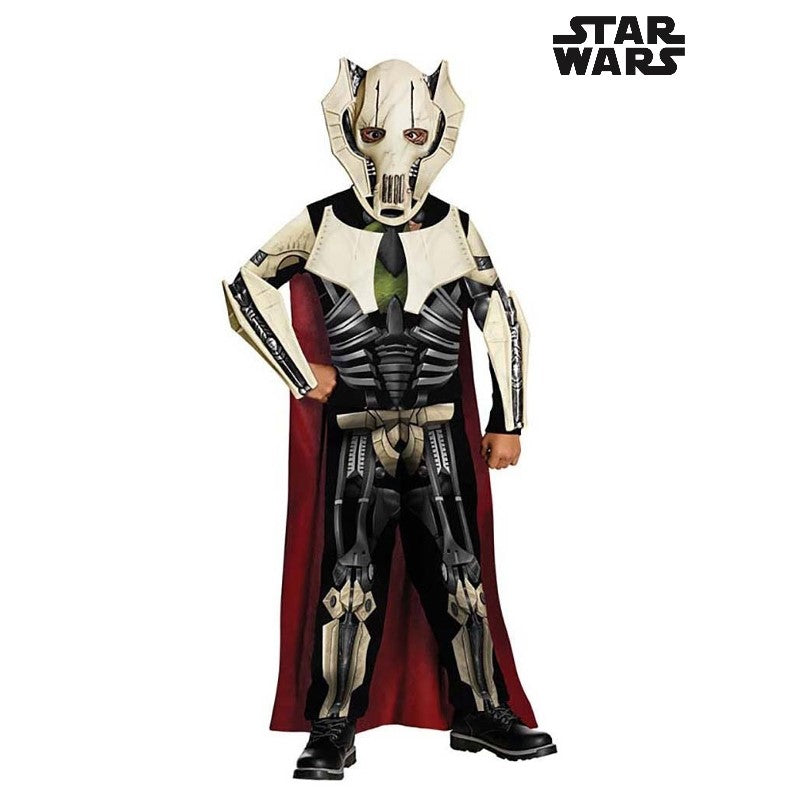 Star Wars General Grievous Boy's Costume With Cape (Available in 3 Sizes)