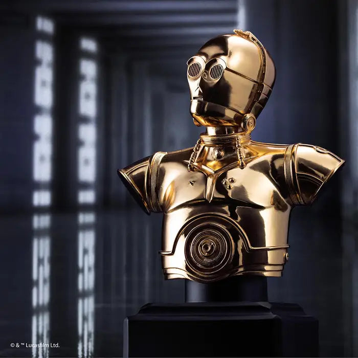 Star Wars Limited Edition C-3PO Pewter Bust - Gold