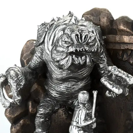 Star Wars Limited Edition Luke vs Rancor Pewter Diorama - Silver