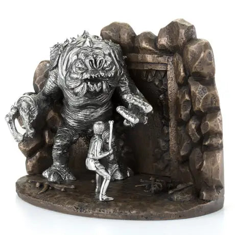 Star Wars Limited Edition Luke vs Rancor Pewter Diorama - Silver