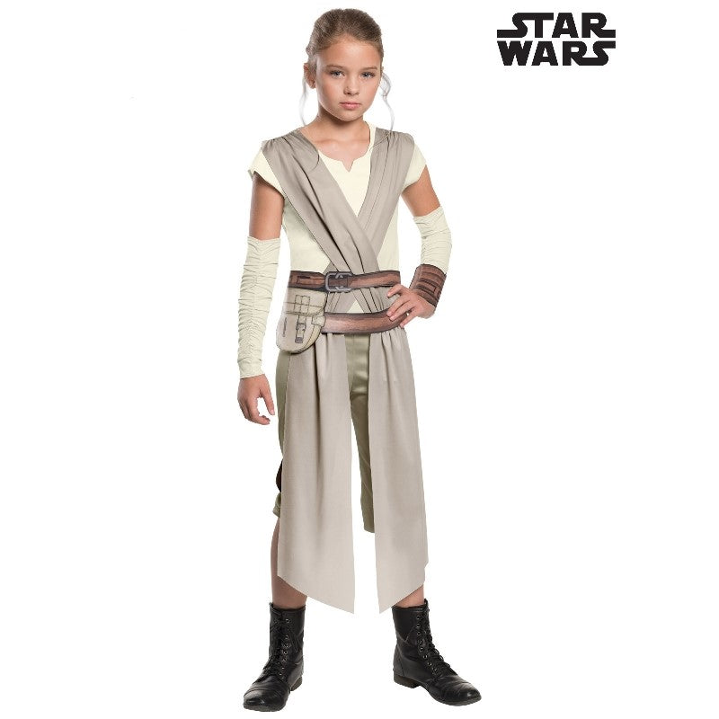 Star Wars Rey Fighter Deluxe Girl's Costume (Available in 2 Sizes)