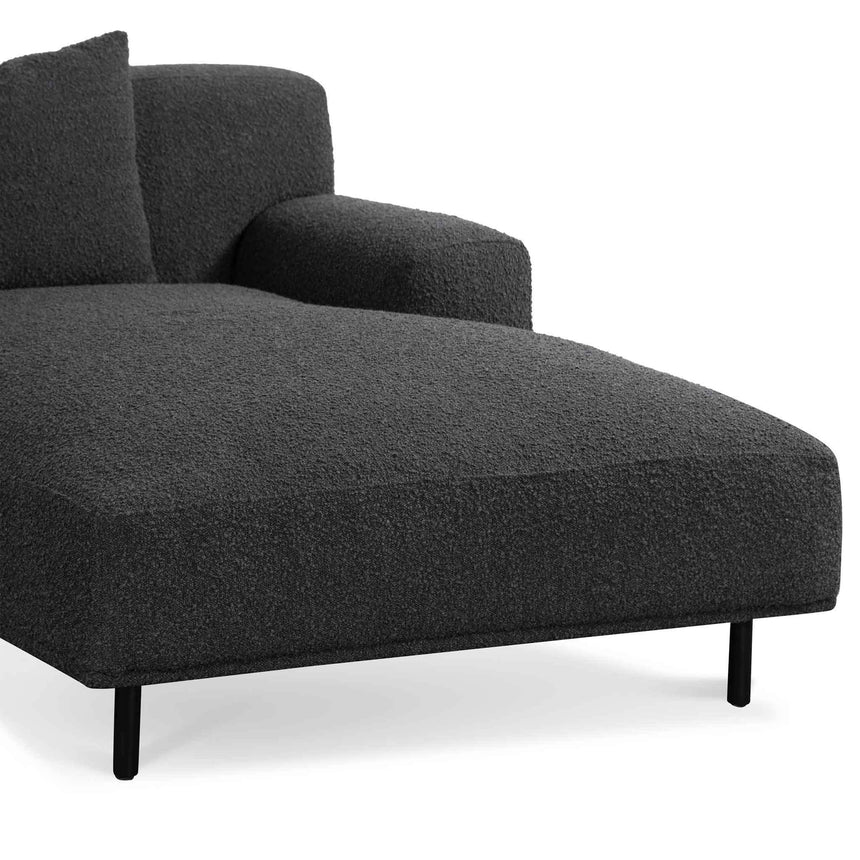 Statement Piece Right Chaise Sofa - Charcoal Boucle