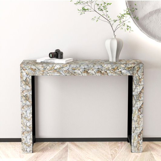 Stone Hedge Luxurious Pearl Console Table