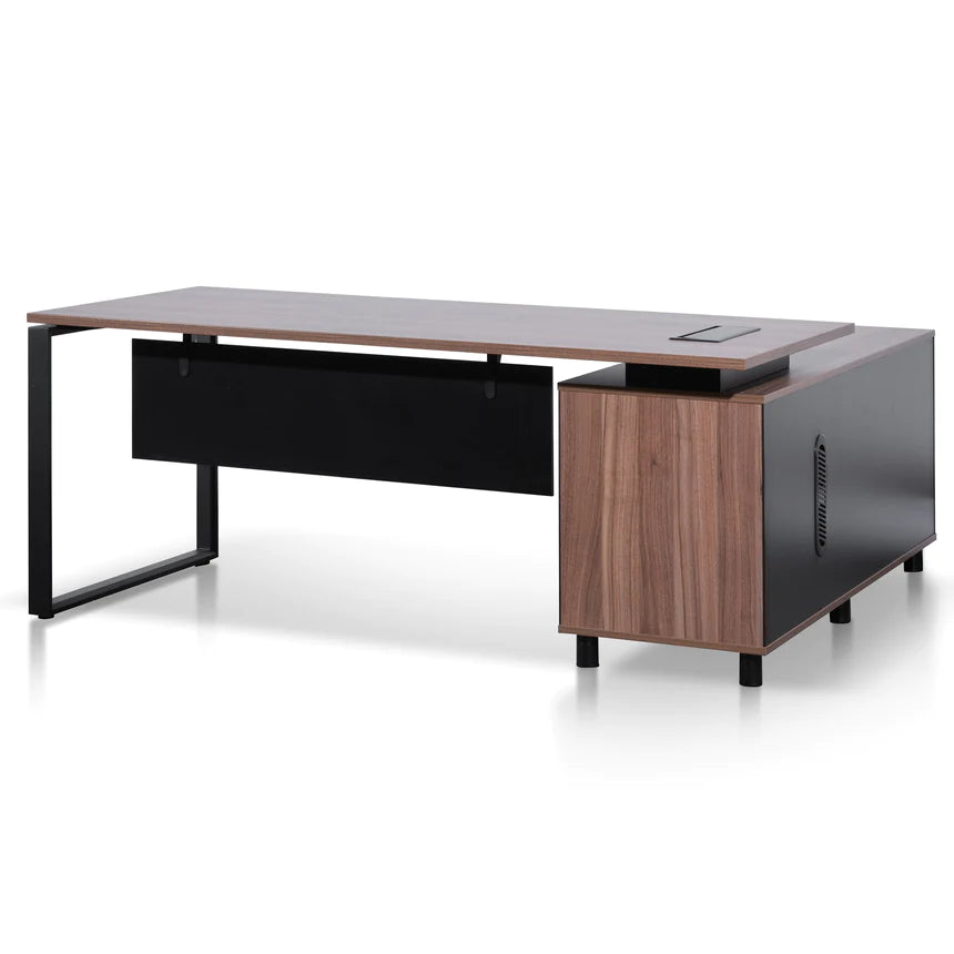 Strategic Left Return Office Desk 180cms - Walnut