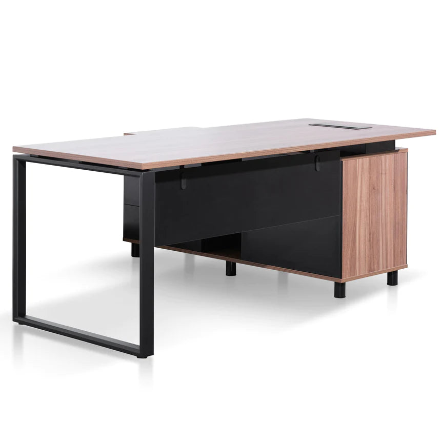 Strategic Left Return Office Desk 180cms - Walnut