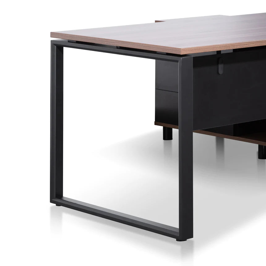 Strategic Left Return Office Desk 180cms - Walnut