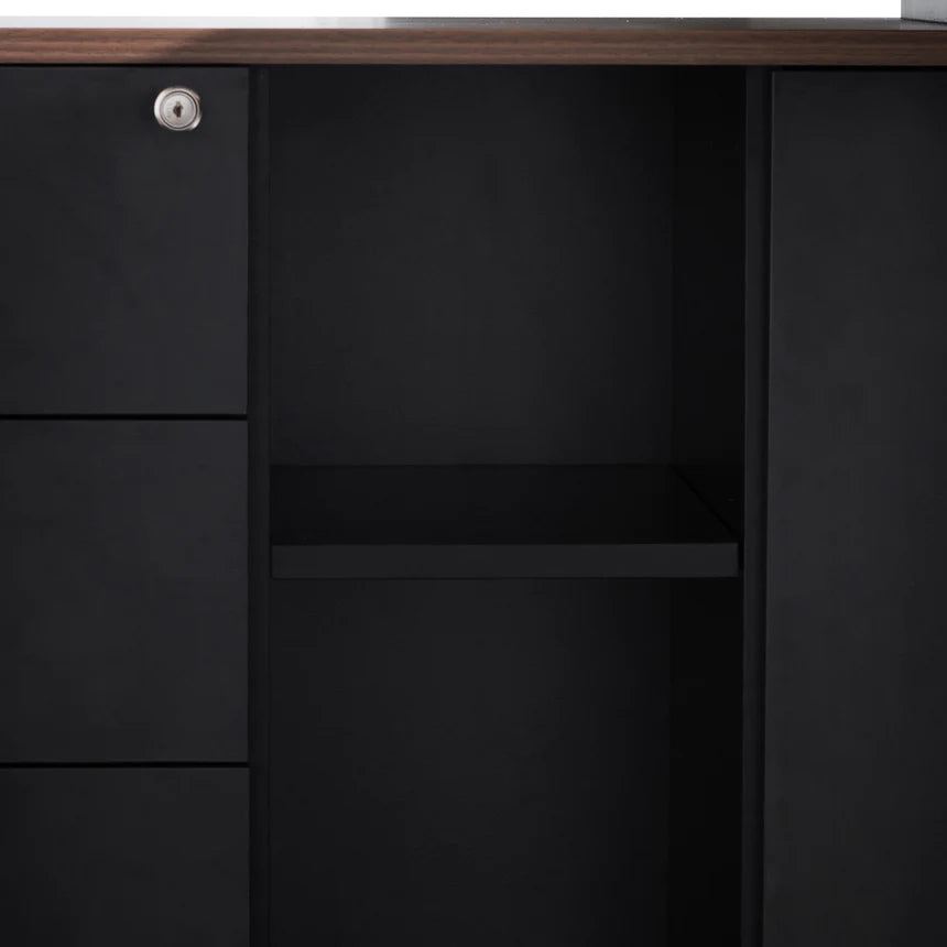 Strategic Left Return Office Desk 180cms - Walnut