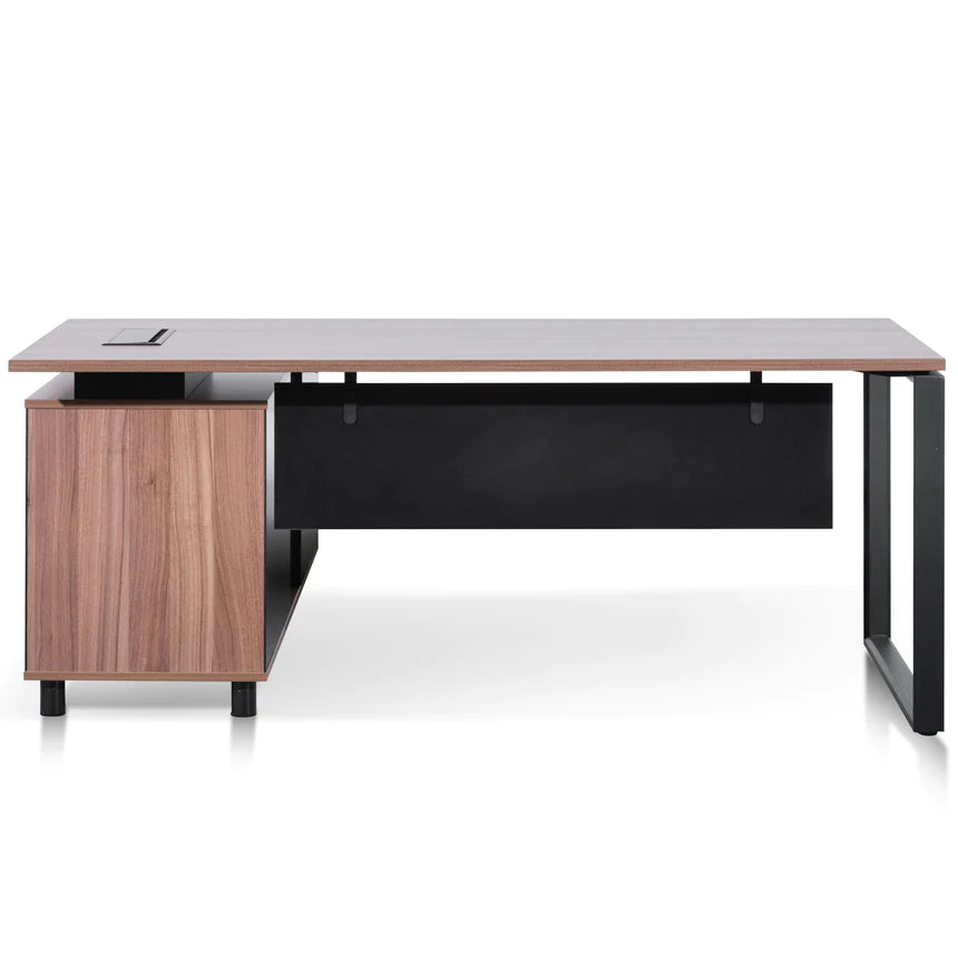 Strategic Right Return Office Desk 180cms - Walnut