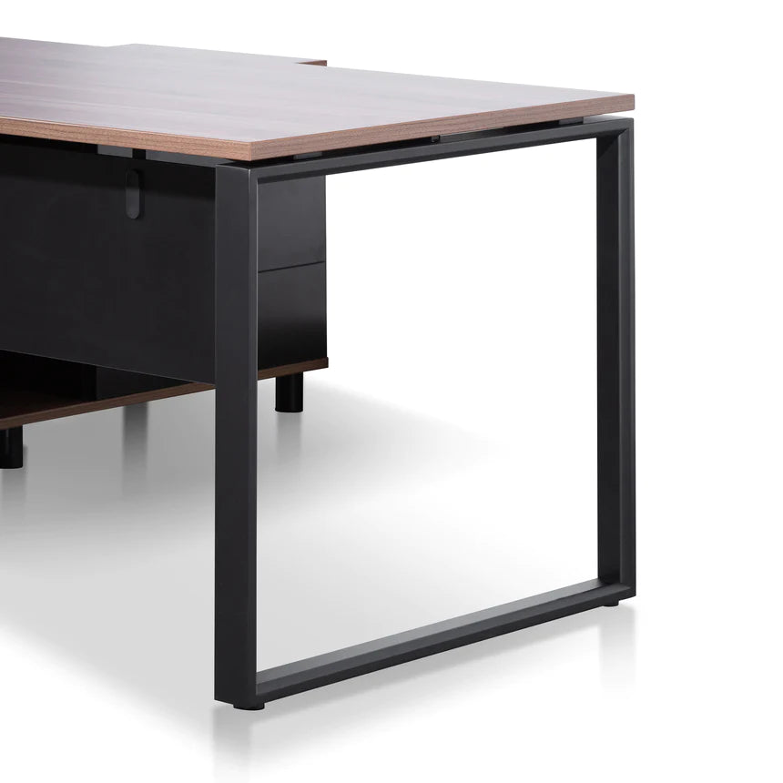 Strategic Right Return Office Desk 180cms - Walnut