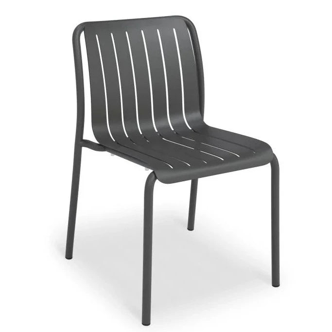 Striped Designer Black Outdoor Chair With Cushion (Available in 2 colors)