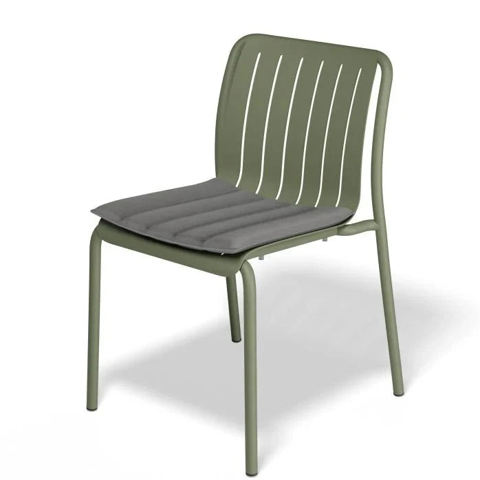 Striped Designer Green Outdoor Chair With Cushion (Available in 2 colors)