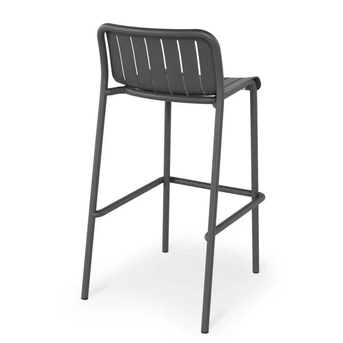 Striped Metal High Bar Stool (Available in 3 Colors)