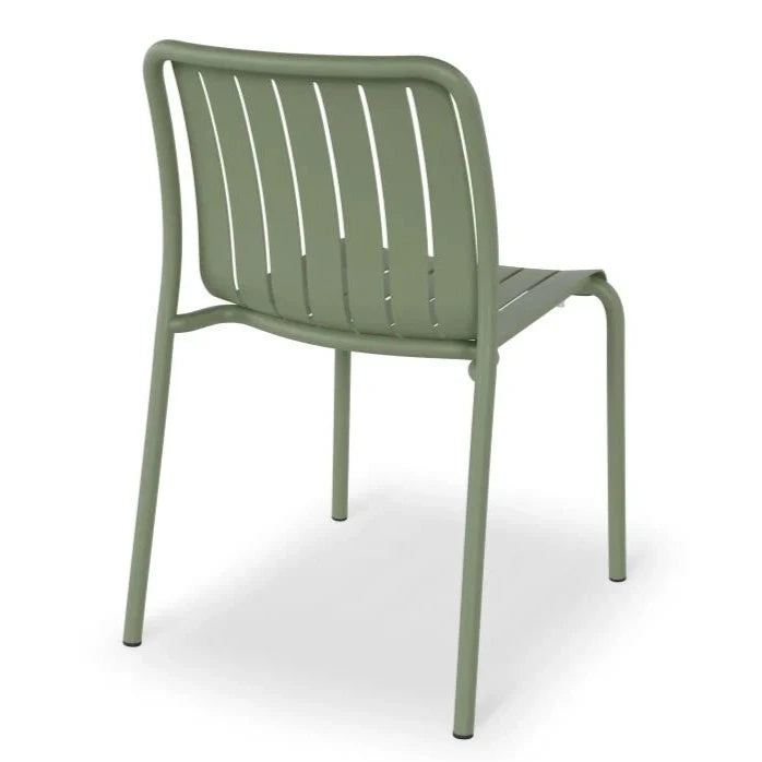 Striped Non-Padded Outdoor Dining Chair (Available in 3 colors)