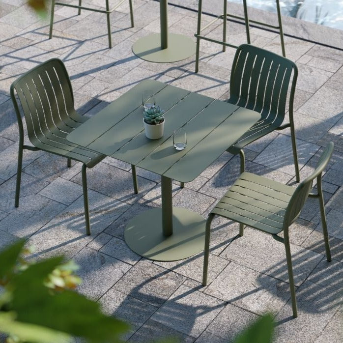 Striped Non-Padded Outdoor Dining Chair (Available in 3 colors)