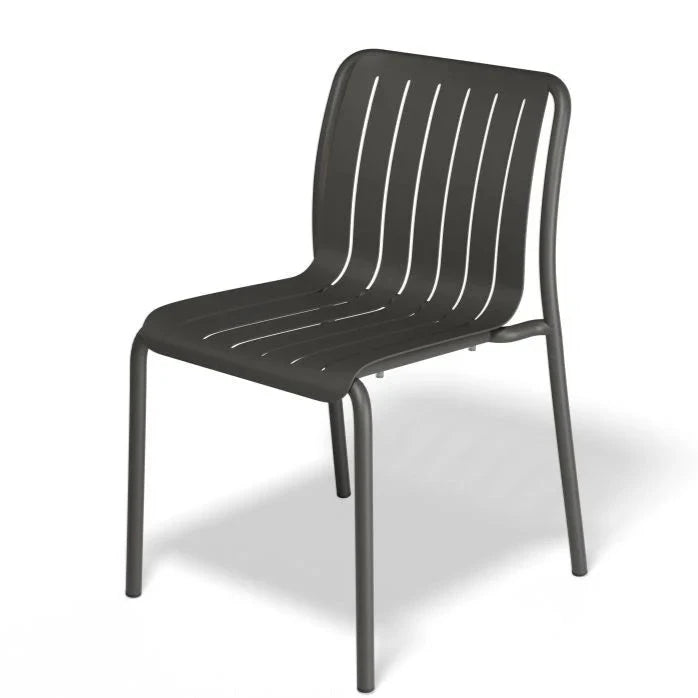 Striped Non-Padded Outdoor Dining Chair (Available in 3 colors)