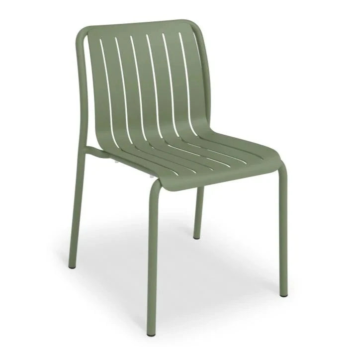 Striped Non-Padded Outdoor Dining Chair (Available in 3 colors)