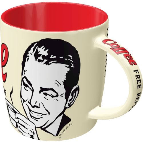 "Strong Coffee Served Here" Ceramic Coffee Mug