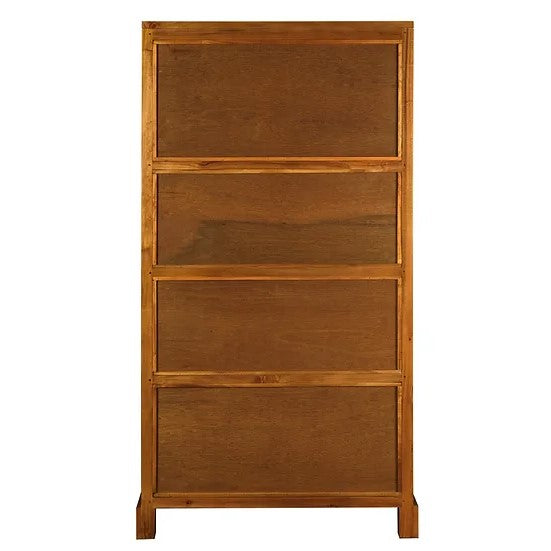 Stunning Mirror Back Display Cabinet - Light Brown