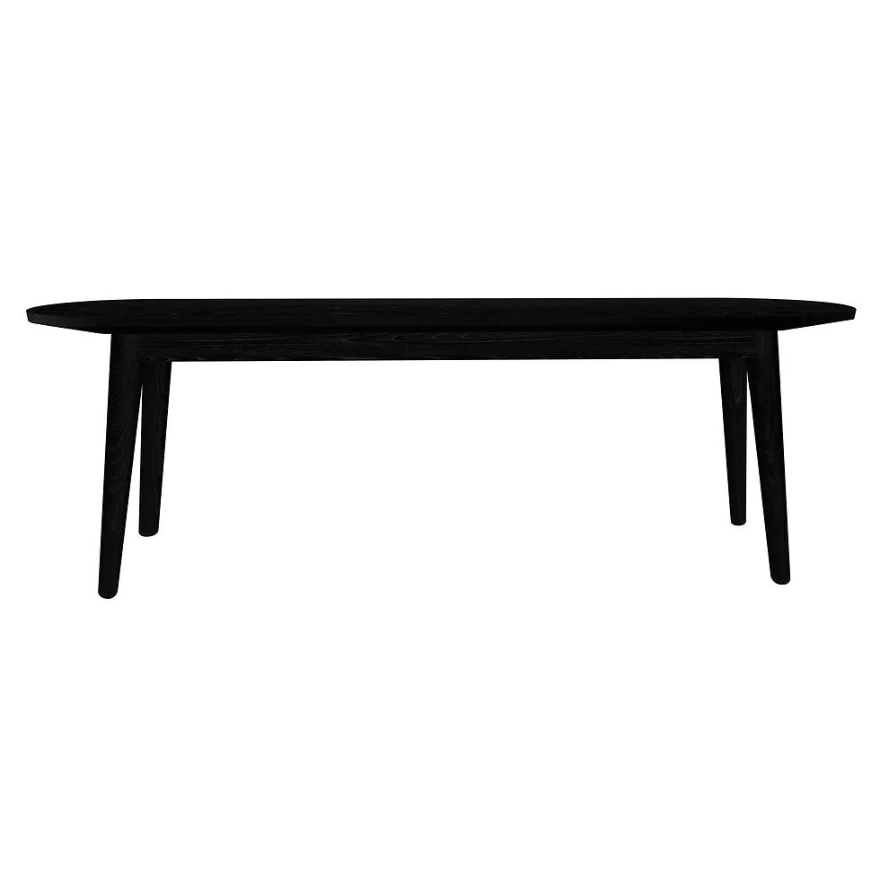 Sturdy Elegance Solid Oak Bench - Black