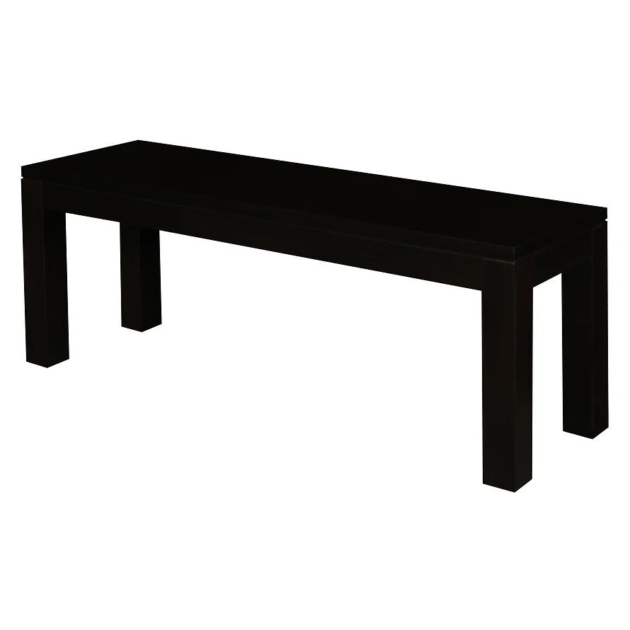 Sturdy and Stylish Solid Mahogany Bench - Dark Bown