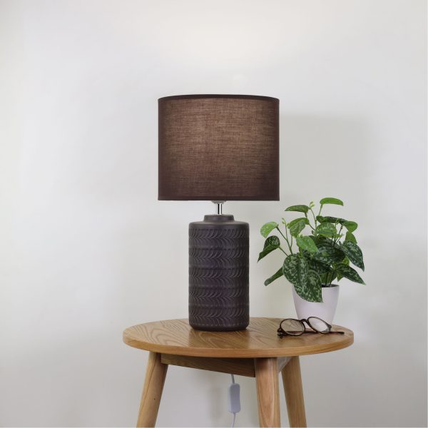 Stylish Black Ceramic Table Lamp (Available in 6 Colors)