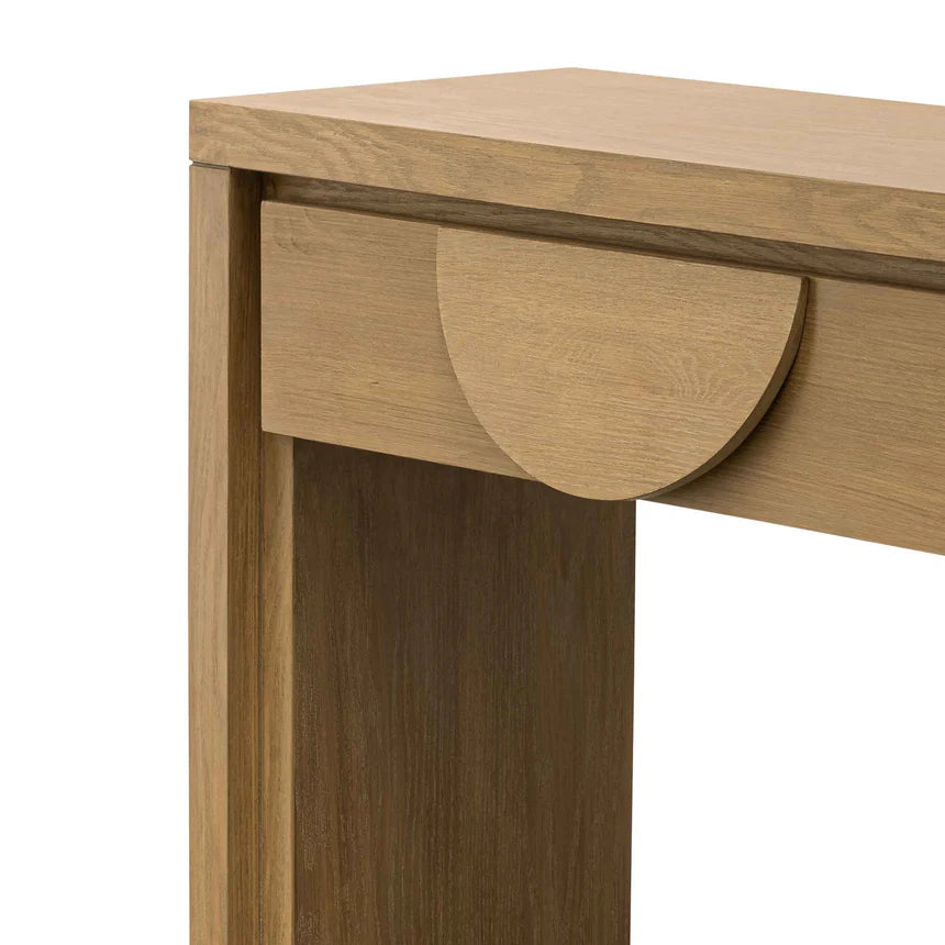 Stylish Console Table with Drawers - Dusty Oak