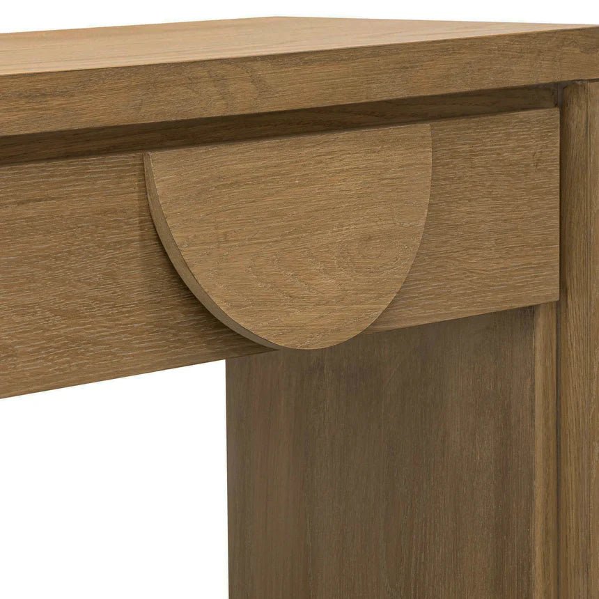 Stylish Console Table with Drawers - Dusty Oak