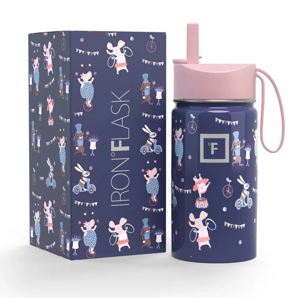 Stylish Iron Flask Kids Water Bottle 415ml - Animals