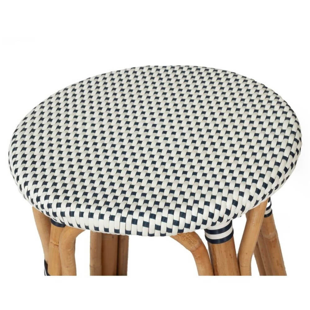 Stylish Kitchen Counter Bar Stool 66cm - Blue & White