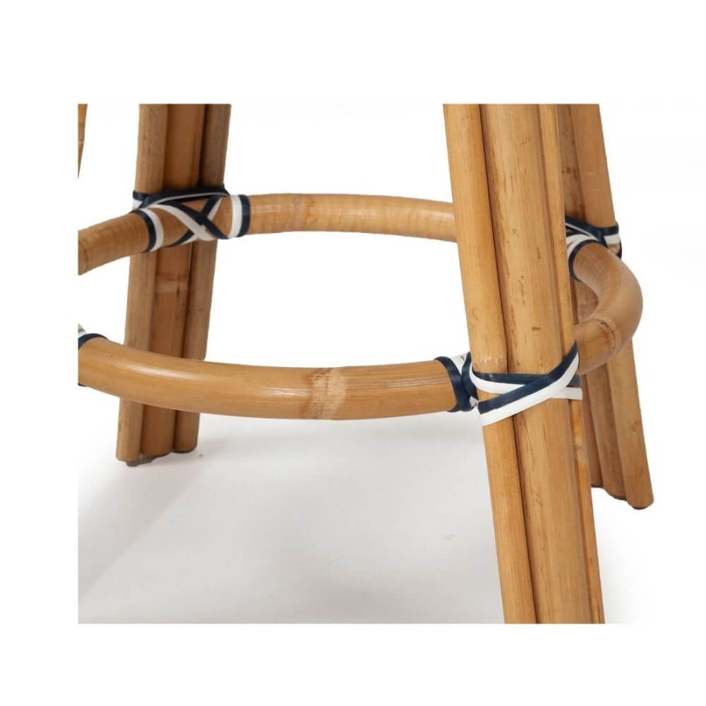 Stylish Kitchen Counter Bar Stool 66cm - Blue & White