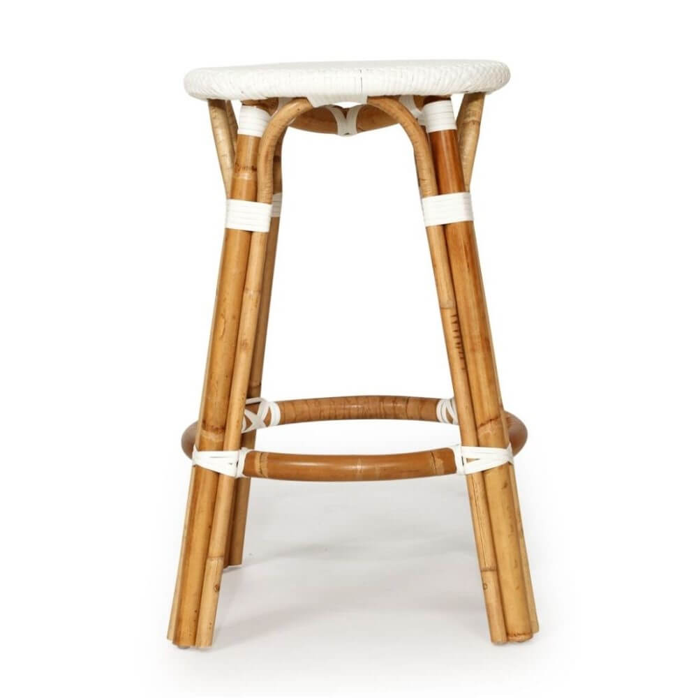 Stylish Kitchen Counter Bar Stool 66cm - White
