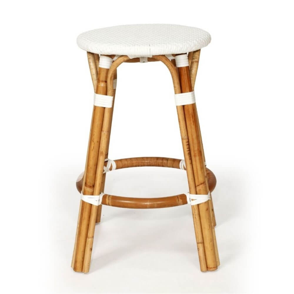 Stylish Kitchen Counter Bar Stool 66cm - White