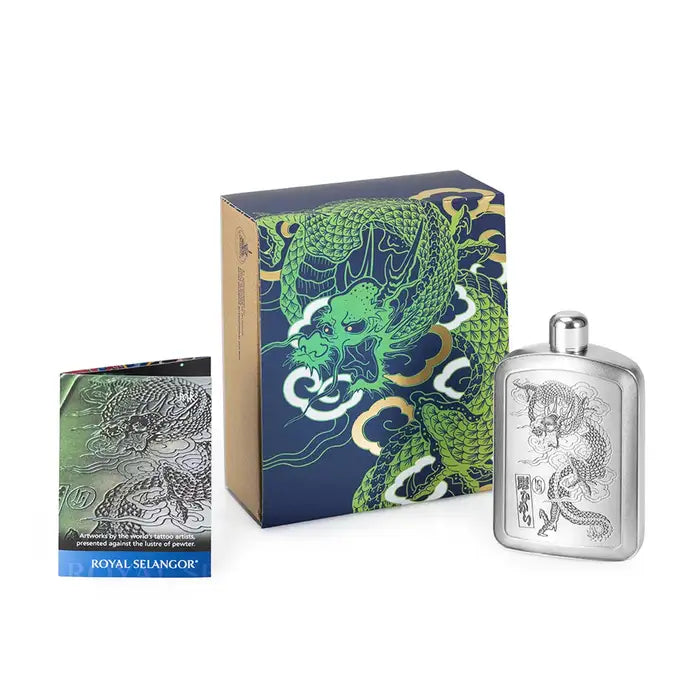 Stylish Limited Edition Dragon Pewter Hip Flask 150 ML