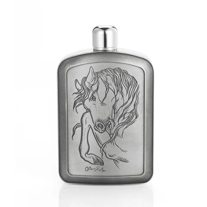 Stylish Limited Edition Rulz Stallion Pewter Hip Flask 150 ML