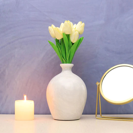 Stylish Mable Earthen Vase 25cms (Available in 2 Colors)