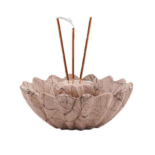 Stylish Marble Palo Santo Incense Holder - Brown