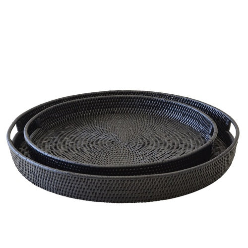 Stylish Rattan Tray Round (Available in 2 Sizes)
