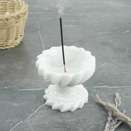 Stylish Sophisticated Incense Holder - White