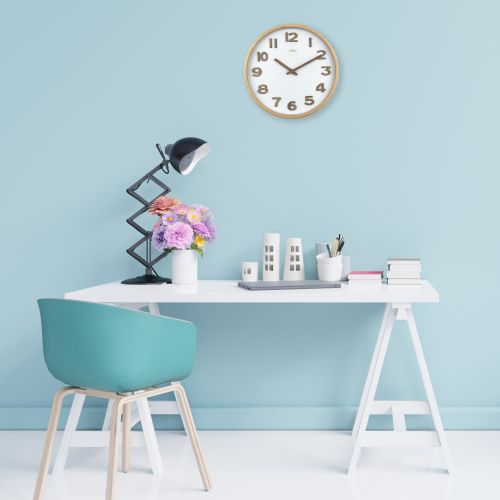 Stylish Wall Clock 25.5cm - White