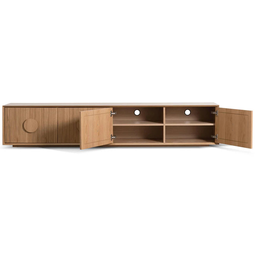 Stylish Wooden Entertainment TV Unit - Natural