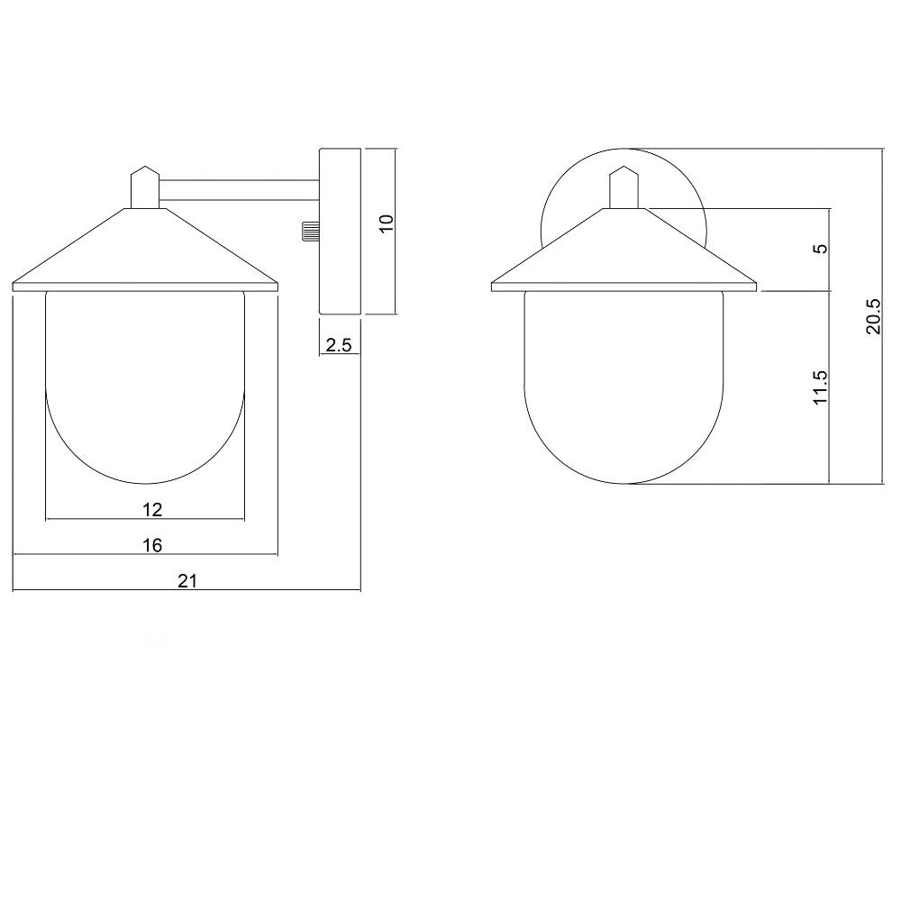 Stylish Complete Metal Wall Light (Available in 3 Colors)