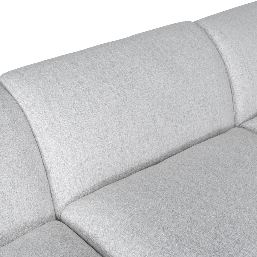 Stylish & Spacious Corner Fabric Sofa - Silver Grey