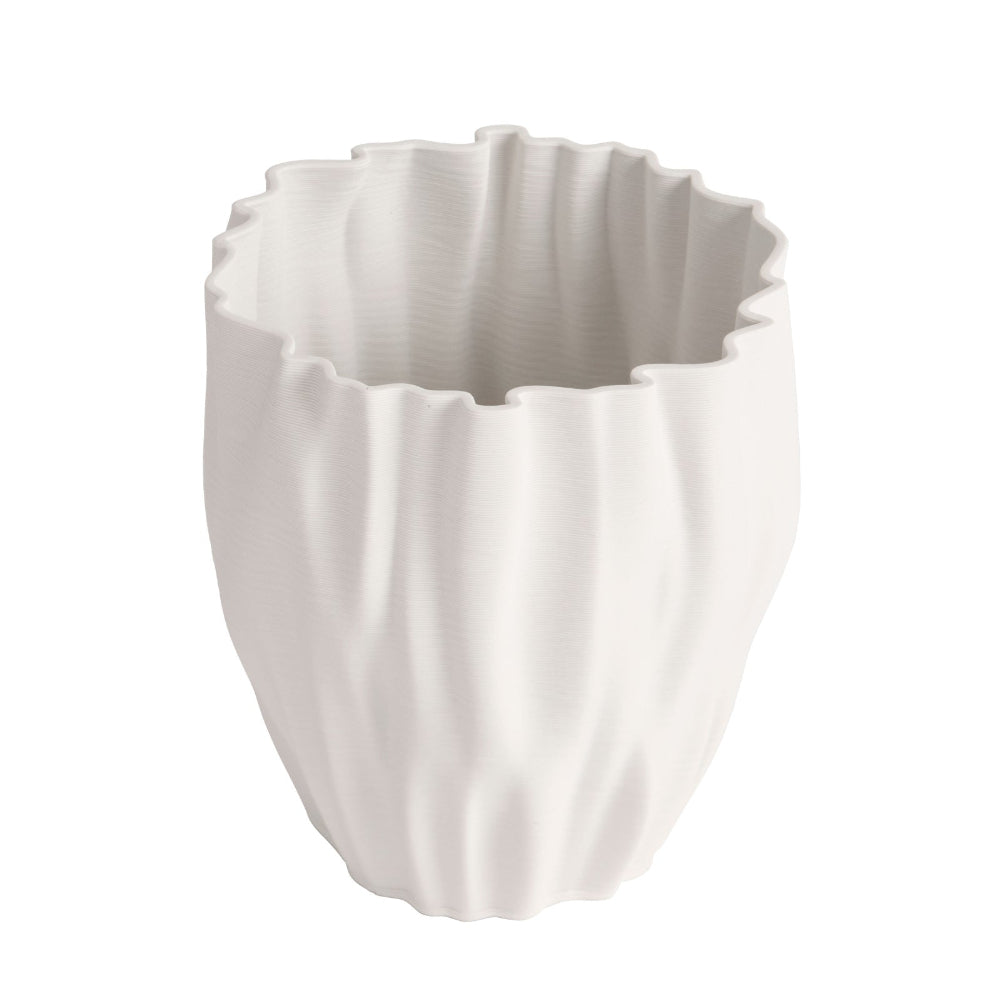 Subtle Charm and Refined White Ceramic Vase - 21cms