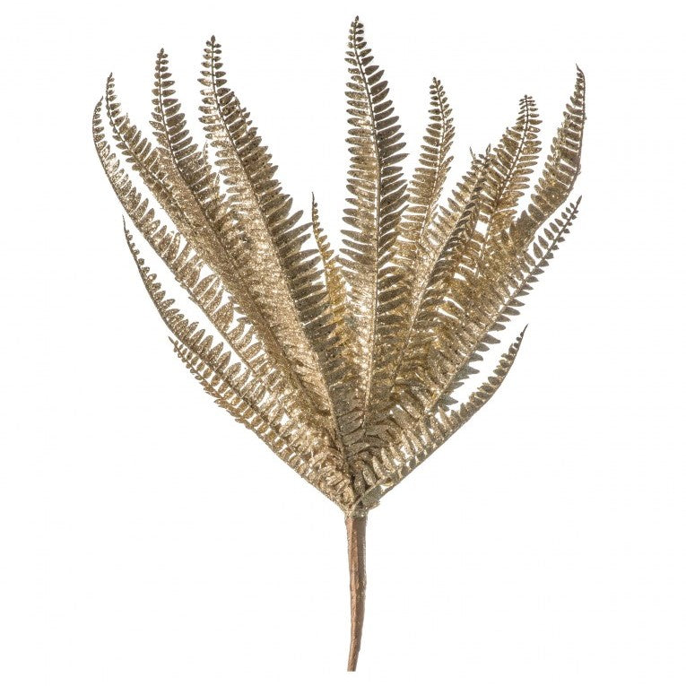 Artificial Boston Fern Spray - Gold