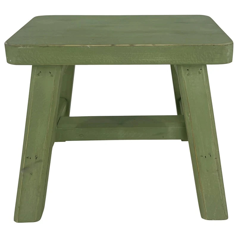 Sustainable Antique Green Milking Stool
