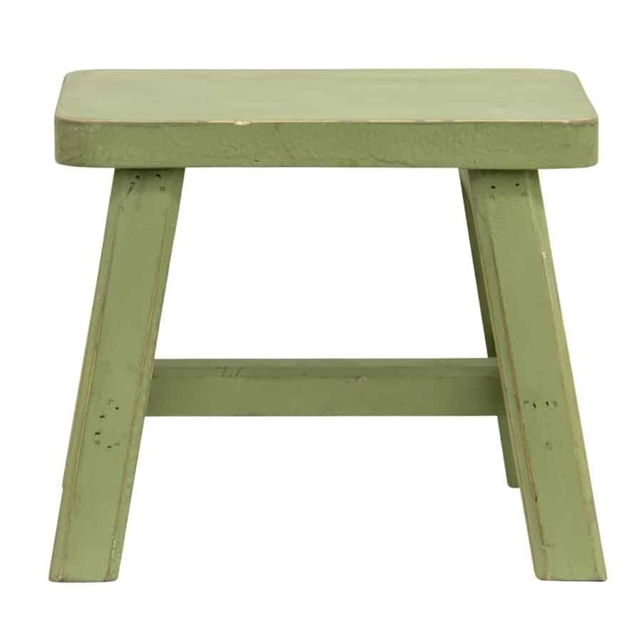 Sustainable Antique Green Milking Stool
