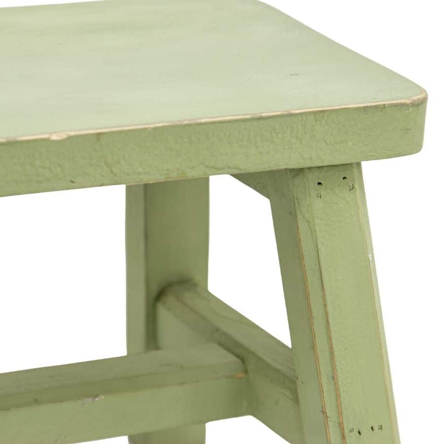 Sustainable Antique Green Milking Stool