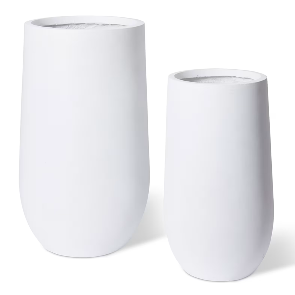 Sustainable Environment Plant Saucers - White - Set of 2
