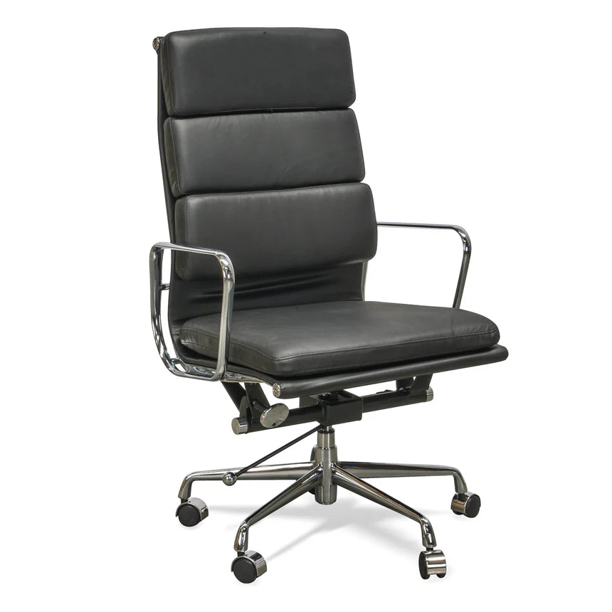Swivel High Back Office Chair - Black