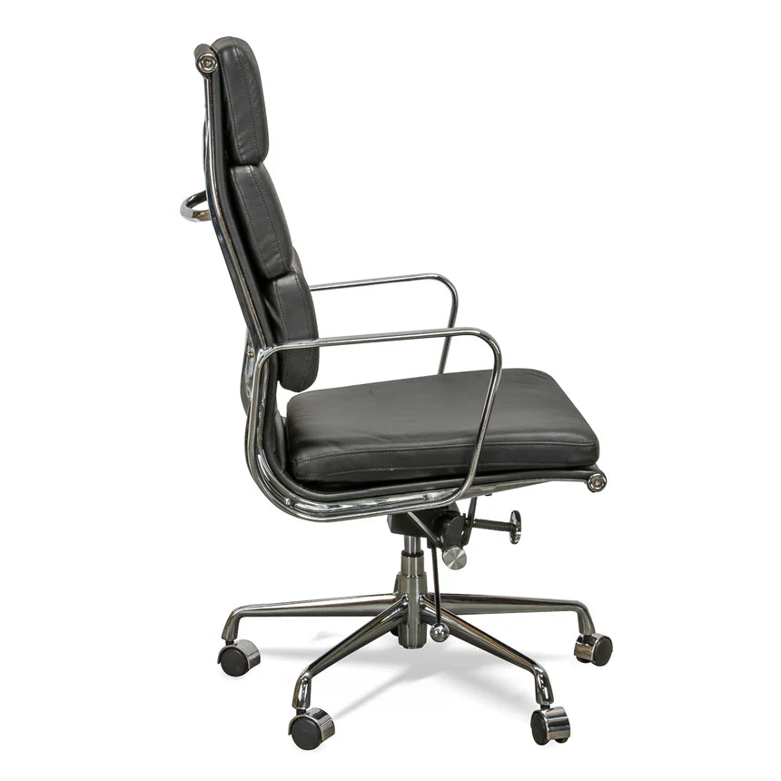 Swivel High Back Office Chair - Black